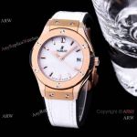 Best Replica Hublot Classic Fusion Quartz Ladies 33 mm Rose Gold and White